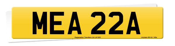 Registration number MEA 22A